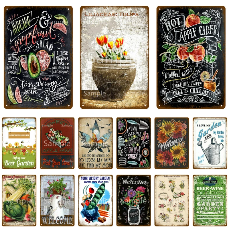 Wine Beer Garden - Profitez de notre panneau métallique décoratif