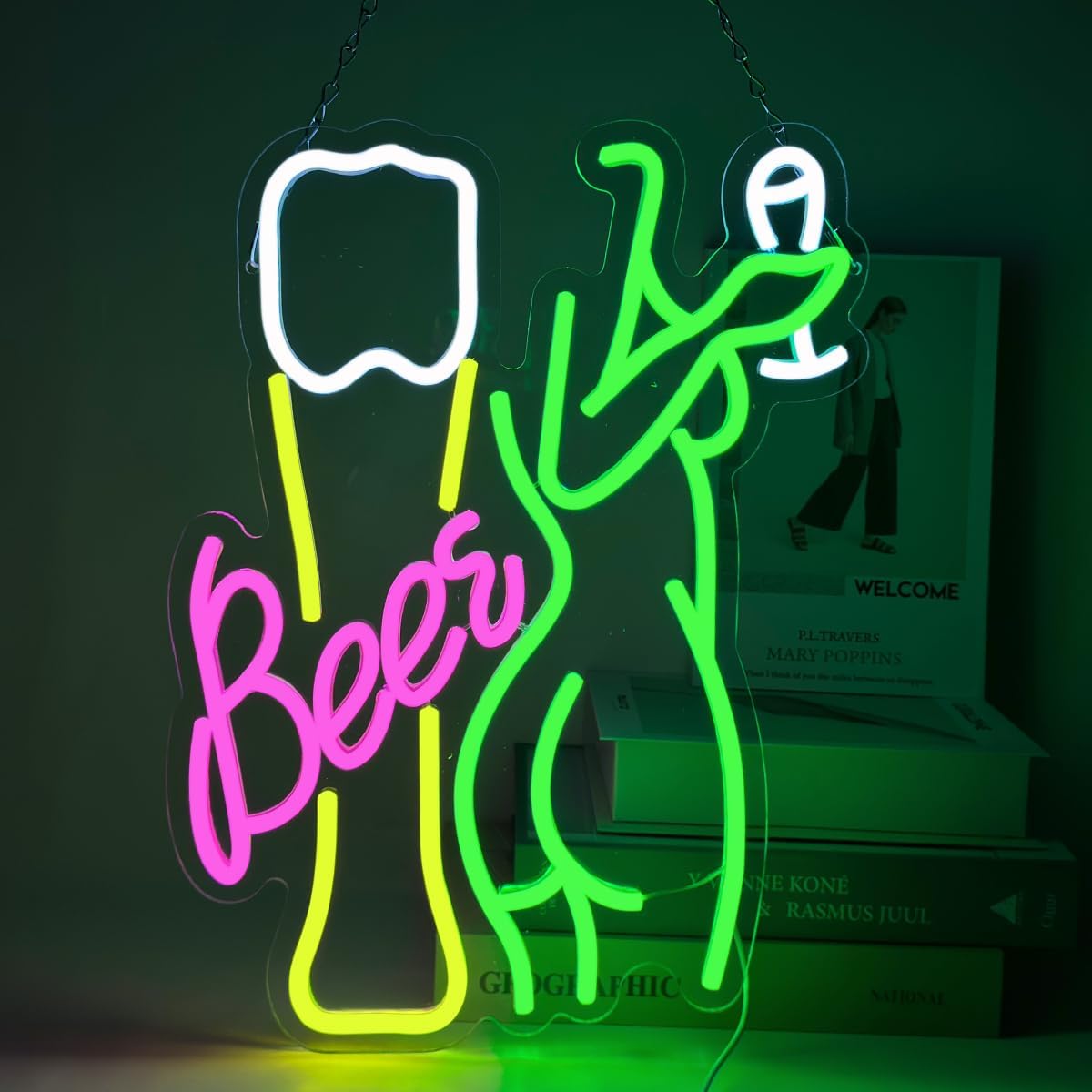 Wine Beer Store - Enseigne néon LED en forme de