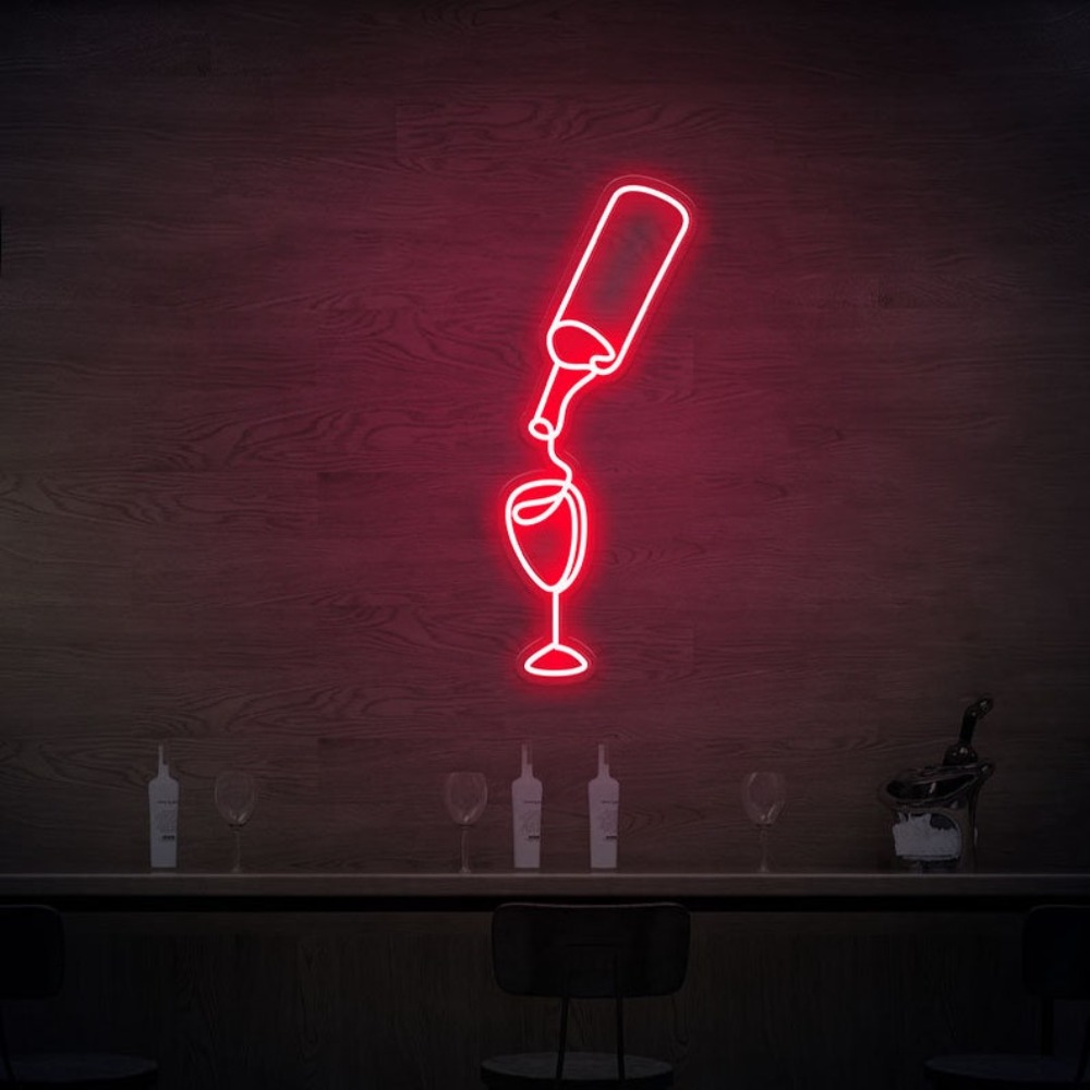 Vin Led néon signe lumières US - Wine Beer Store avis et prix