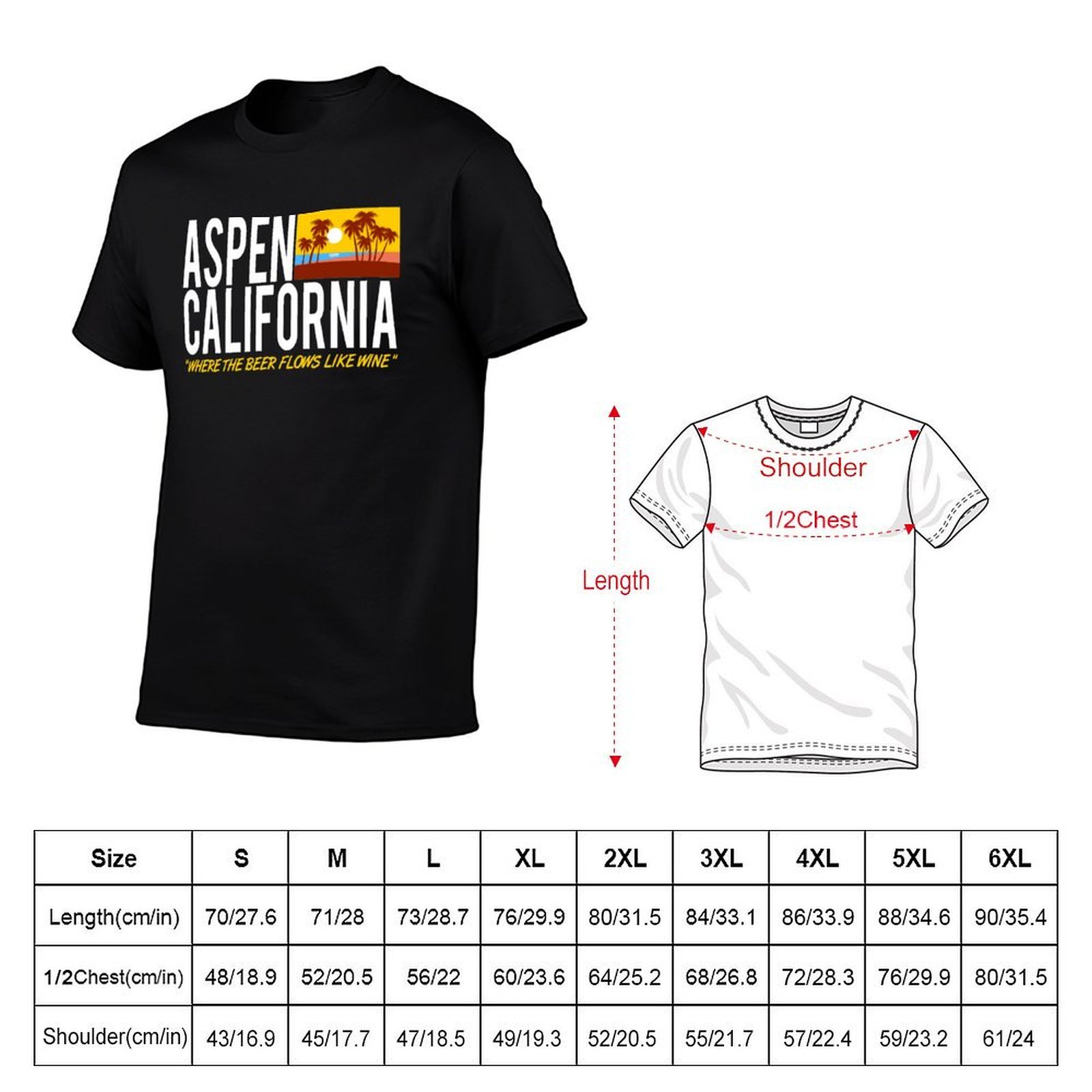 Aspen California - T-shirt à m - Wine Like Beer avis et prix