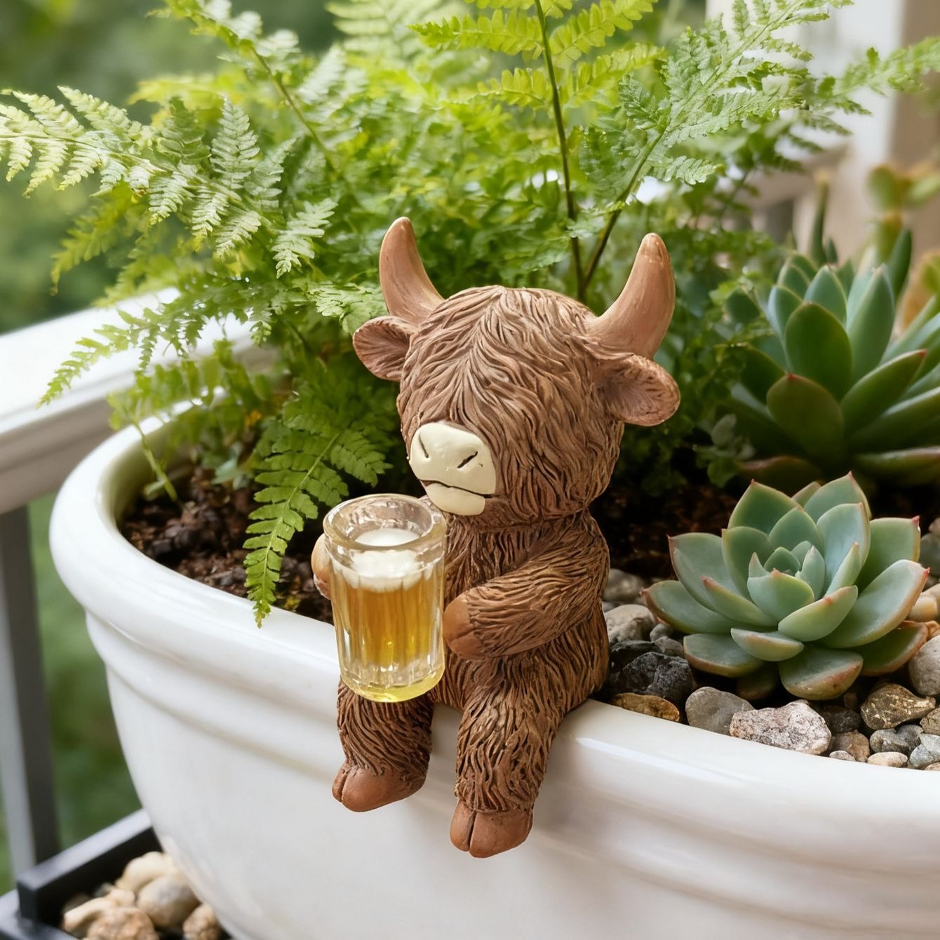 Figurine amusante de vache des - Wine Beer Garden avis et prix
