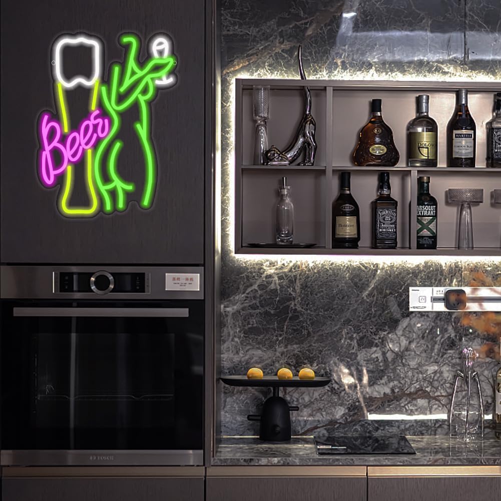 Enseigne néon LED en forme de  - Wine Beer Store avis et prix